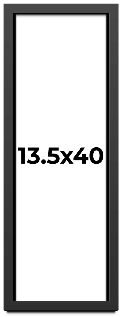 Panoramic Flat Black Picture Frame - UV Acrylic, Foam Board Backing, Hanging Hardware